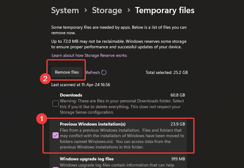 Як видалити папку Windows.old у Windows 11 - №5